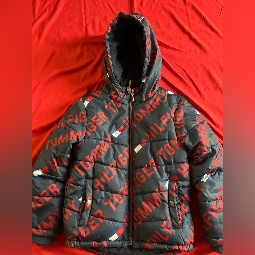 Tommy Hilfiger Black Jacket with Red Logo